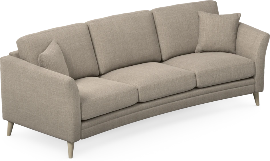 Eden - 3-sits soffa svängd - Beige