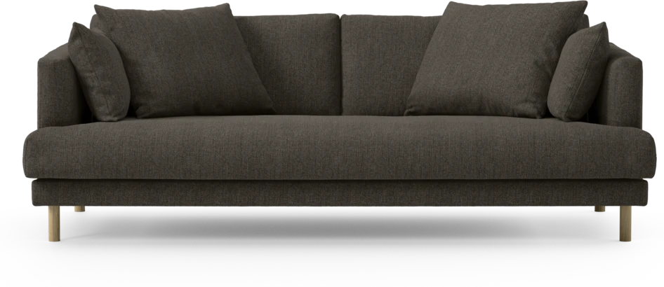 Harper - 3-sits soffa, hel dyna - Brun