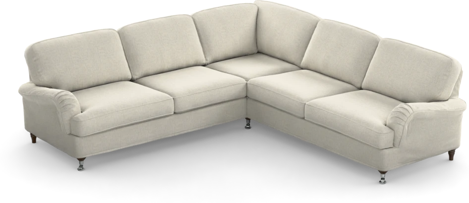 Oxford - Hörnsoffa 2,5+2,5-sits - Vit