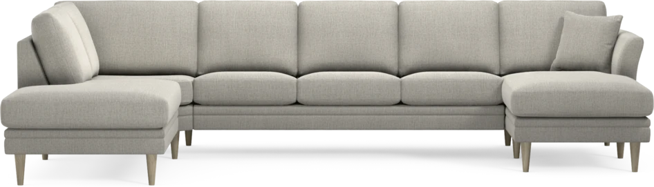 Eden - 3-sits soffa med divan vänster och schäslong höger - Grå