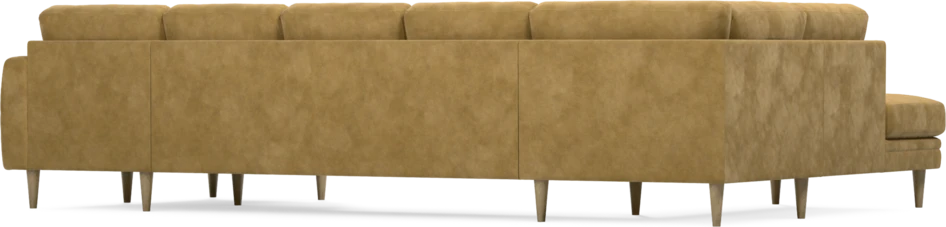 Eden - 3-sits soffa med divan vänster och schäslong höger - Gul