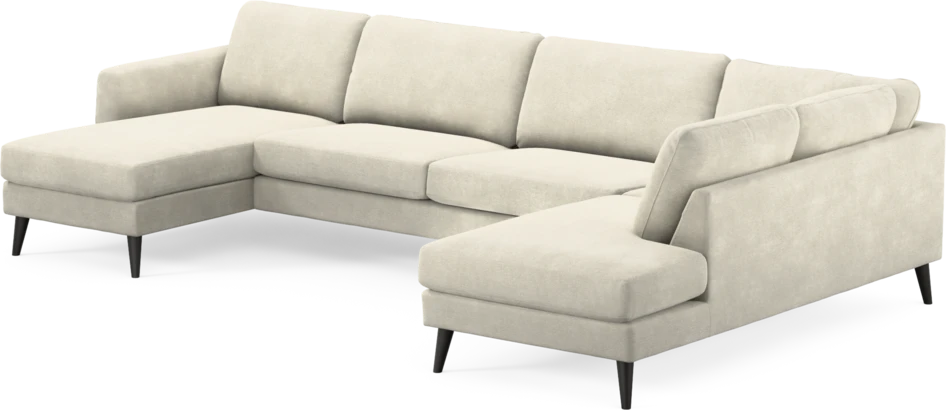 Bridge - 3-sits soffa med schäslong vänster och divan höger - Vit