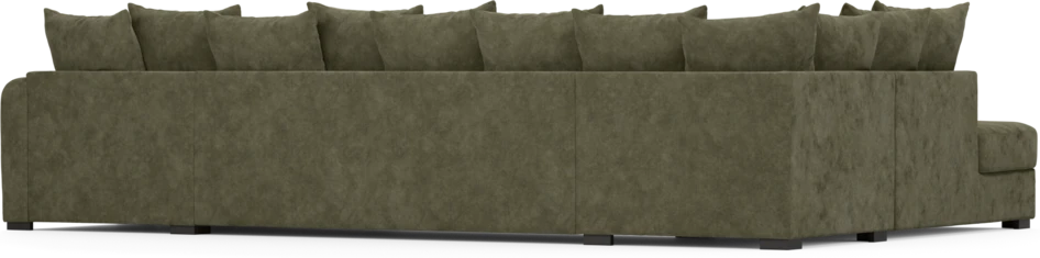 Town - 3-sits soffa med divan vänster och schäslong höger - Grön
