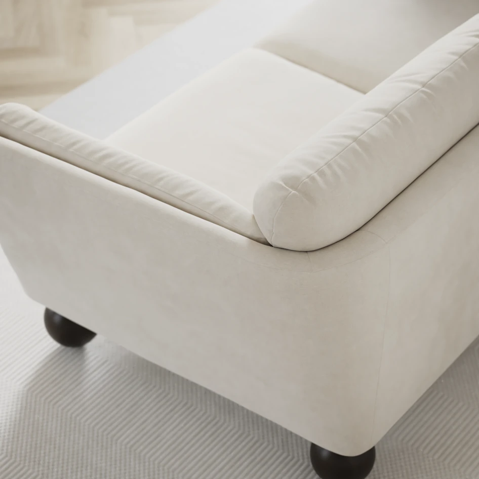 Madison Lux - Hörnsoffa 2+3-sits, hörn 1 - Vit