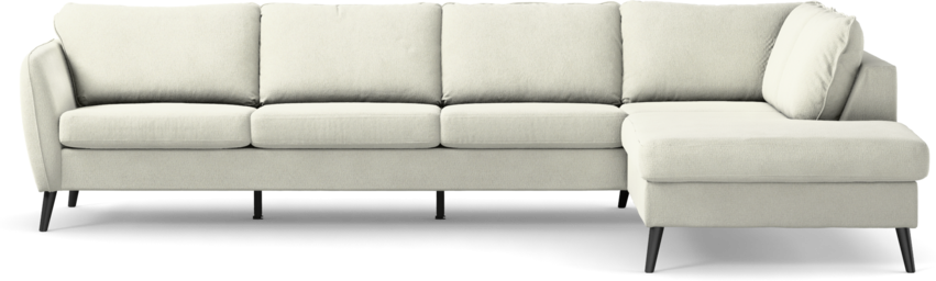 County - 3-sits soffa med divan höger - Vit