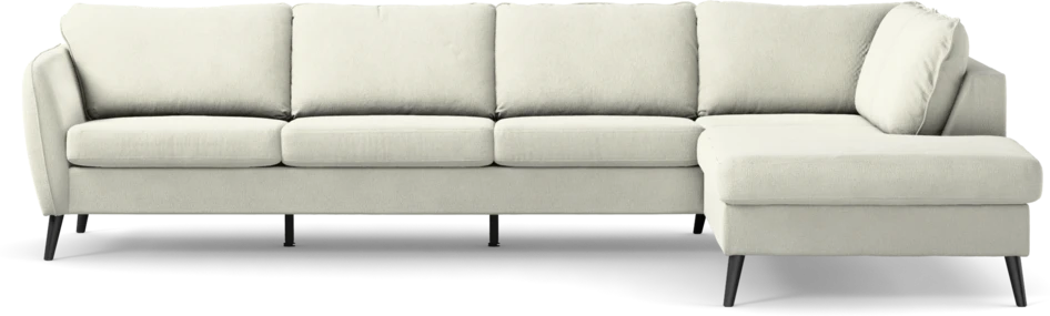 County - 3-sits soffa med divan höger - Vit