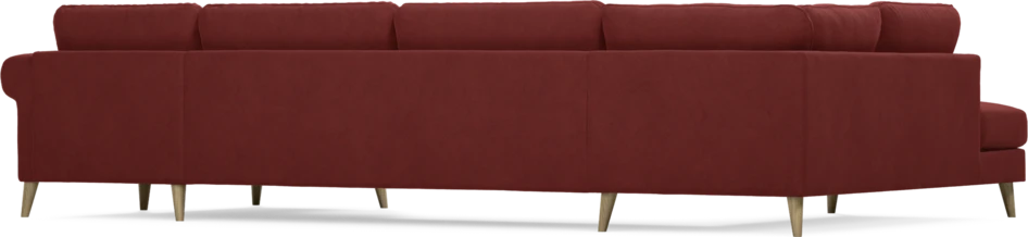 Bridge - 3-sits soffa med divan vänster och schäslong höger - Röd