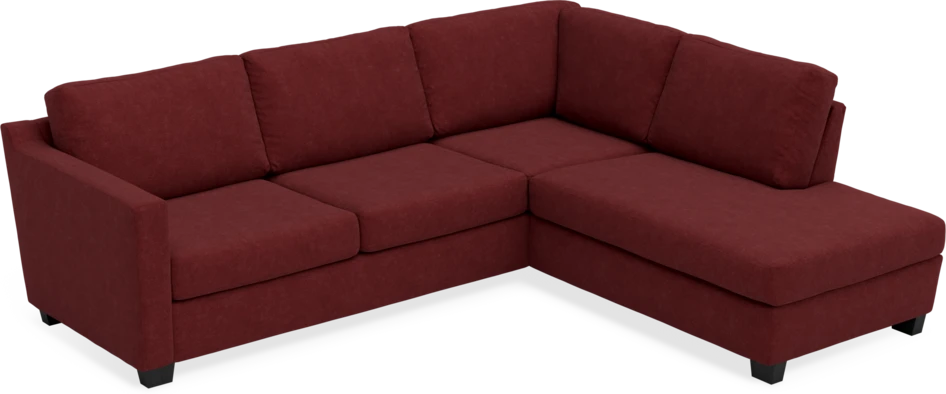 Friday - 2,5-sits soffa med divan höger - Rosa