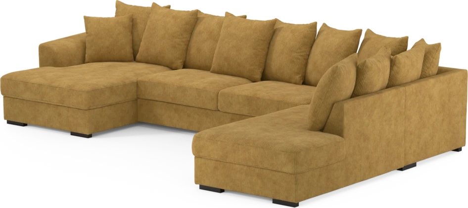 Town - 3-sits soffa med divan höger och schäslong vänster - Gul