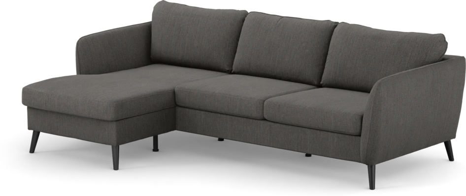 County - 3-sits soffa med flyttbar schäslong - Brun