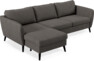 County - 3-sits soffa med flyttbar schäslong - Brun