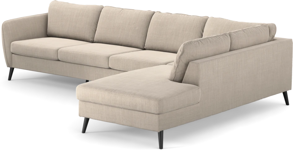 County - 3-sits soffa med divan höger - Beige