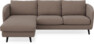 Madison Lux - 2-sits soffa med schäslong vänster - Brun