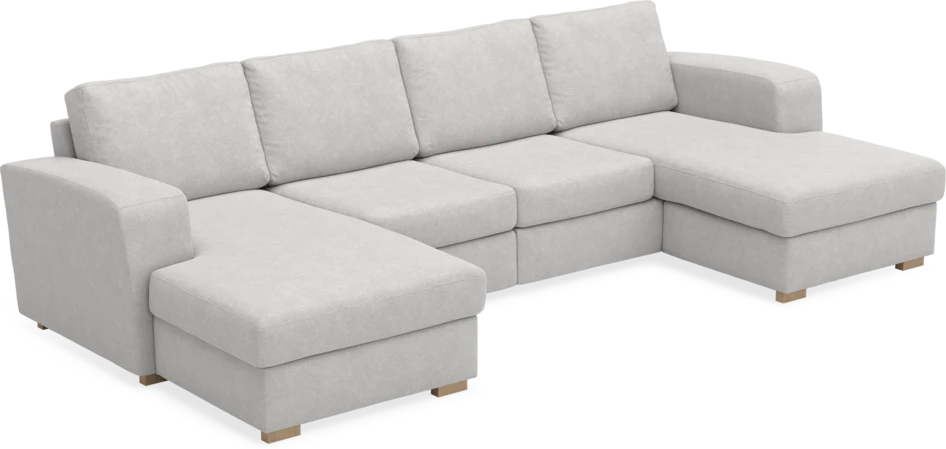 Friday - 2-sits soffa med två schäslonger - Grå