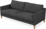 Winston - 3-sits soffa - Svart