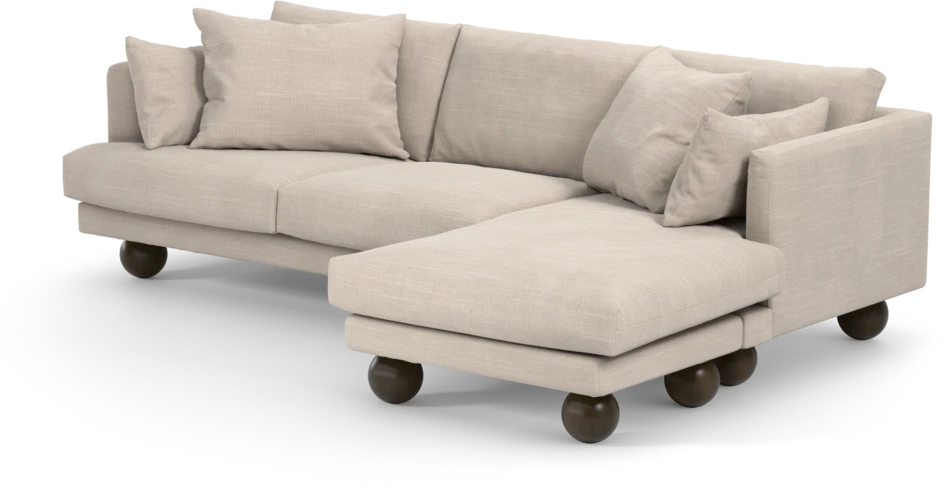 Harper - 4-sits med schäslong höger  - Beige