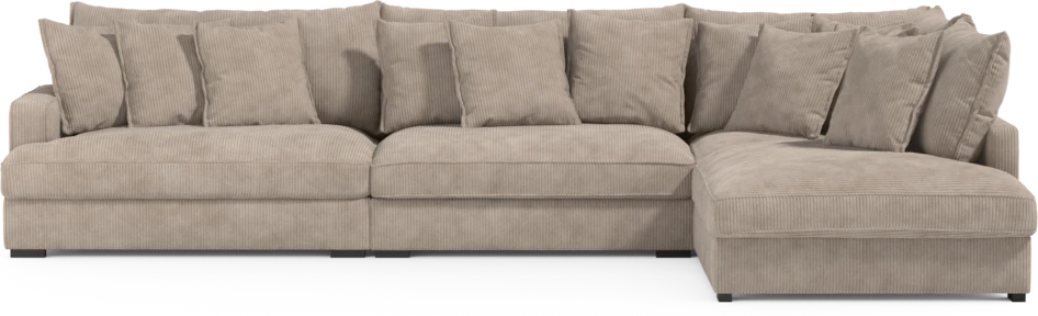 Rossi - 4-sits soffa med divan höger - Beige
