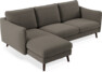 Madison Lux - 2-sits soffa med schäslong vänster - Brun