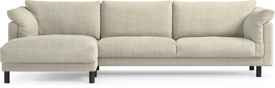 Cherrie - 3-sits soffa med schäslong vänster, fast klädsel - Beige