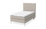 Sense Delux - Kontinentalsäng, enkelsäng med bäddmadrass Dream Delux vit - Beige