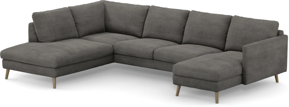 Madison - 2-sits soffa med divan vänster och schäslong höger - Grå