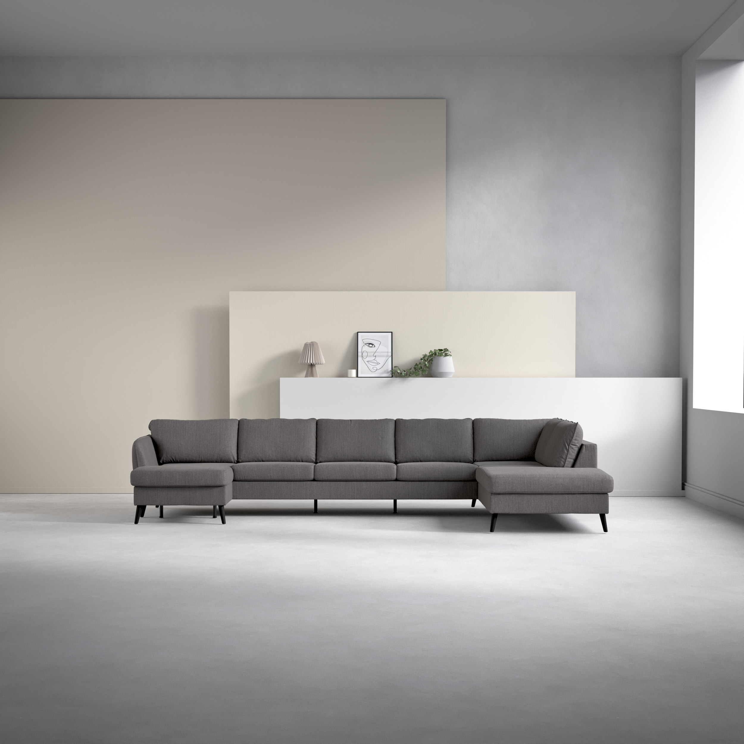 County - 4-sits soffa med schäslong vänster och divan höger - inspiration