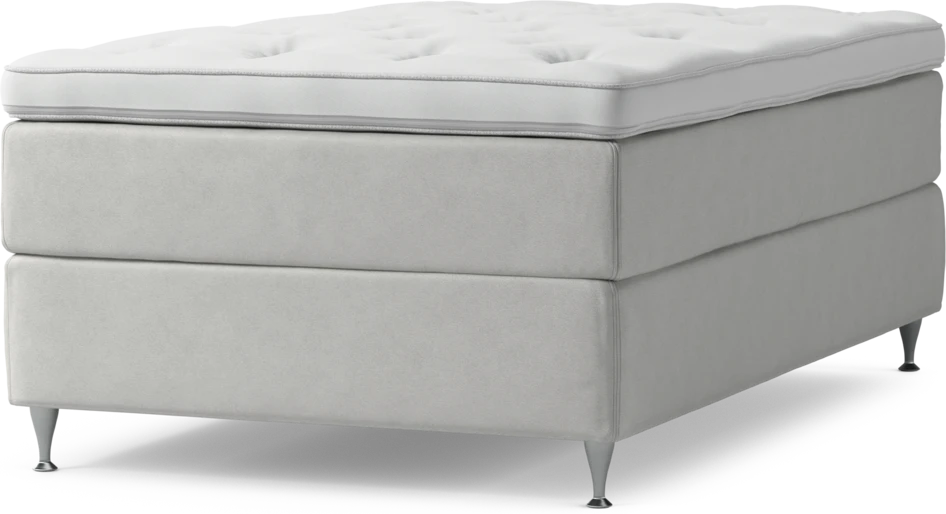Delux Exclusive - Kontinentalsäng, enkelsäng 120 cm med bäddmadrass och sängben