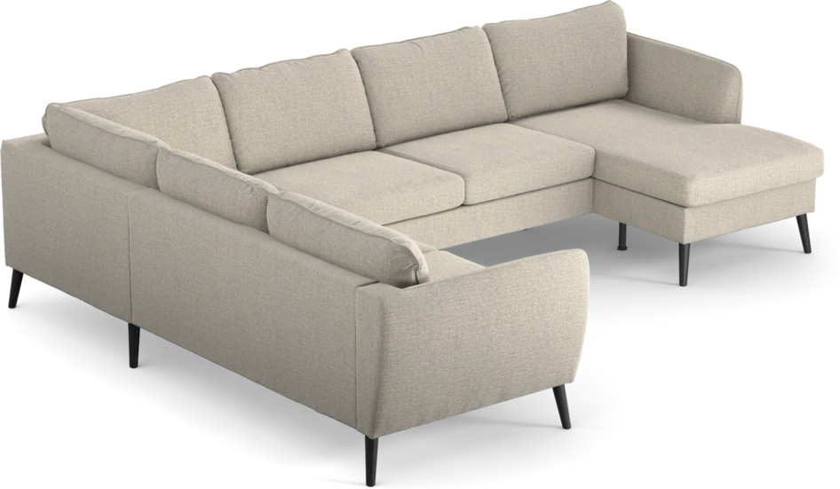 County - Hörnsoffa, 2+3-sits med schäslong höger - Beige