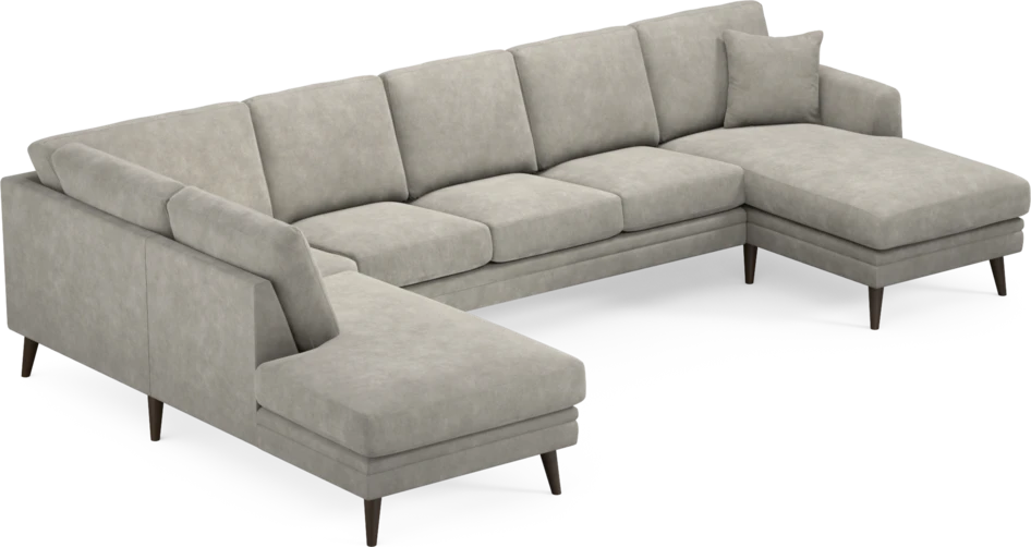 Eden - 3-sits soffa med divan vänster och schäslong höger - Grå