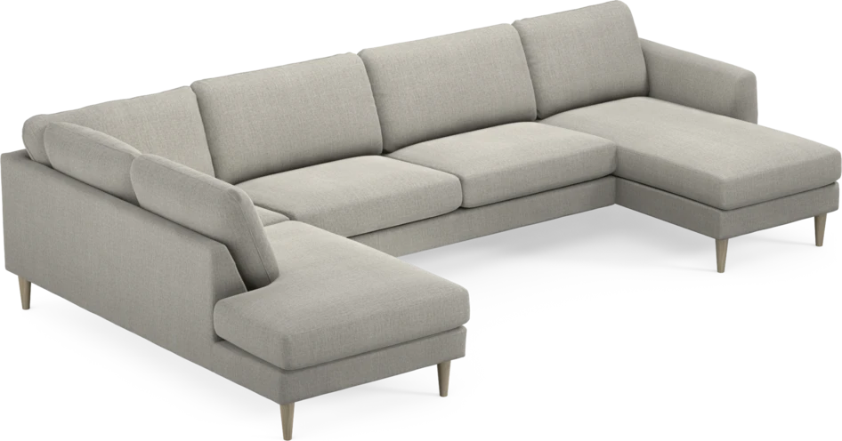 Bridge - 3-sits soffa med divan vänster och schäslong höger - Grå