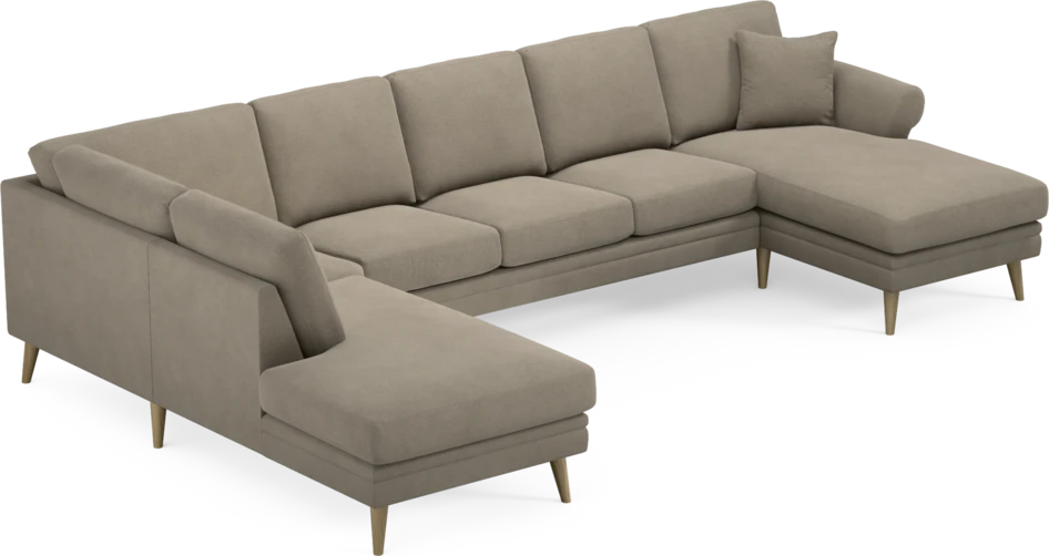 Eden - 3-sits soffa med divan vänster och schäslong höger - Beige