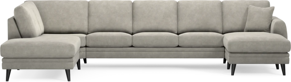 Eden - 3-sits soffa med divan vänster och schäslong höger - Grå