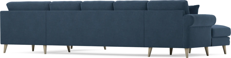 Eden - 3-sits soffa med schäslong vänster och divan höger - Blå