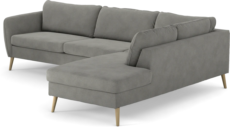 County - 2,5-sits soffa med divan höger - Grå