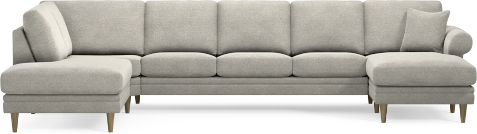 Eden - 3-sits soffa med divan vänster och schäslong höger - Grå