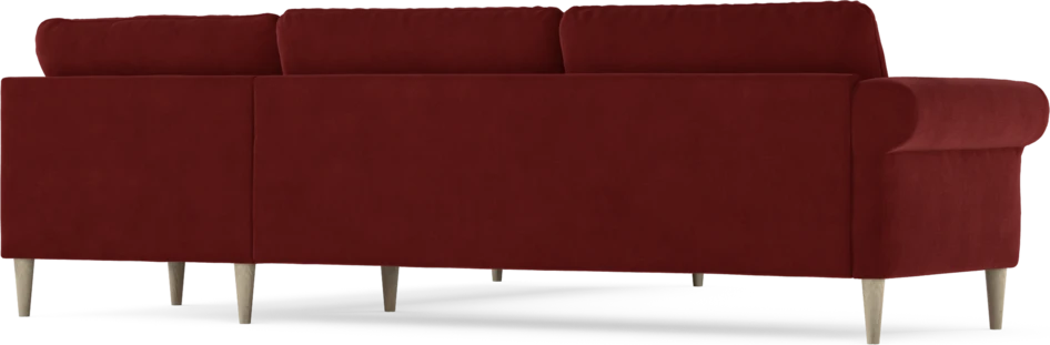 Bridge - Hörnsoffa, 3+3-sits - Röd