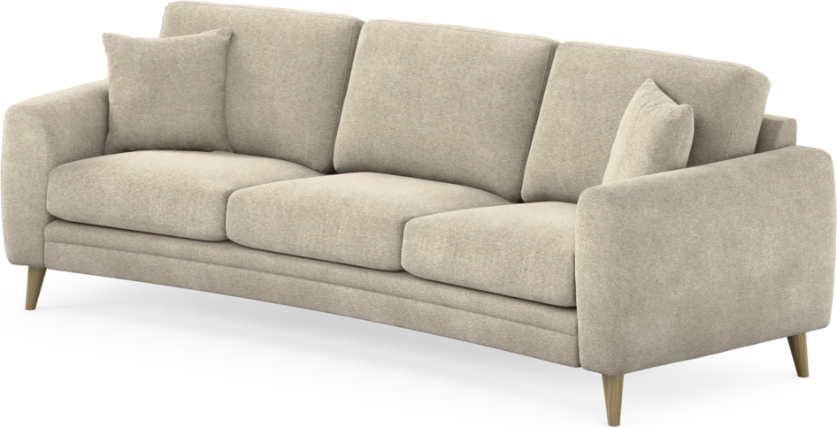 Eden - 3-sits soffa svängd - Beige