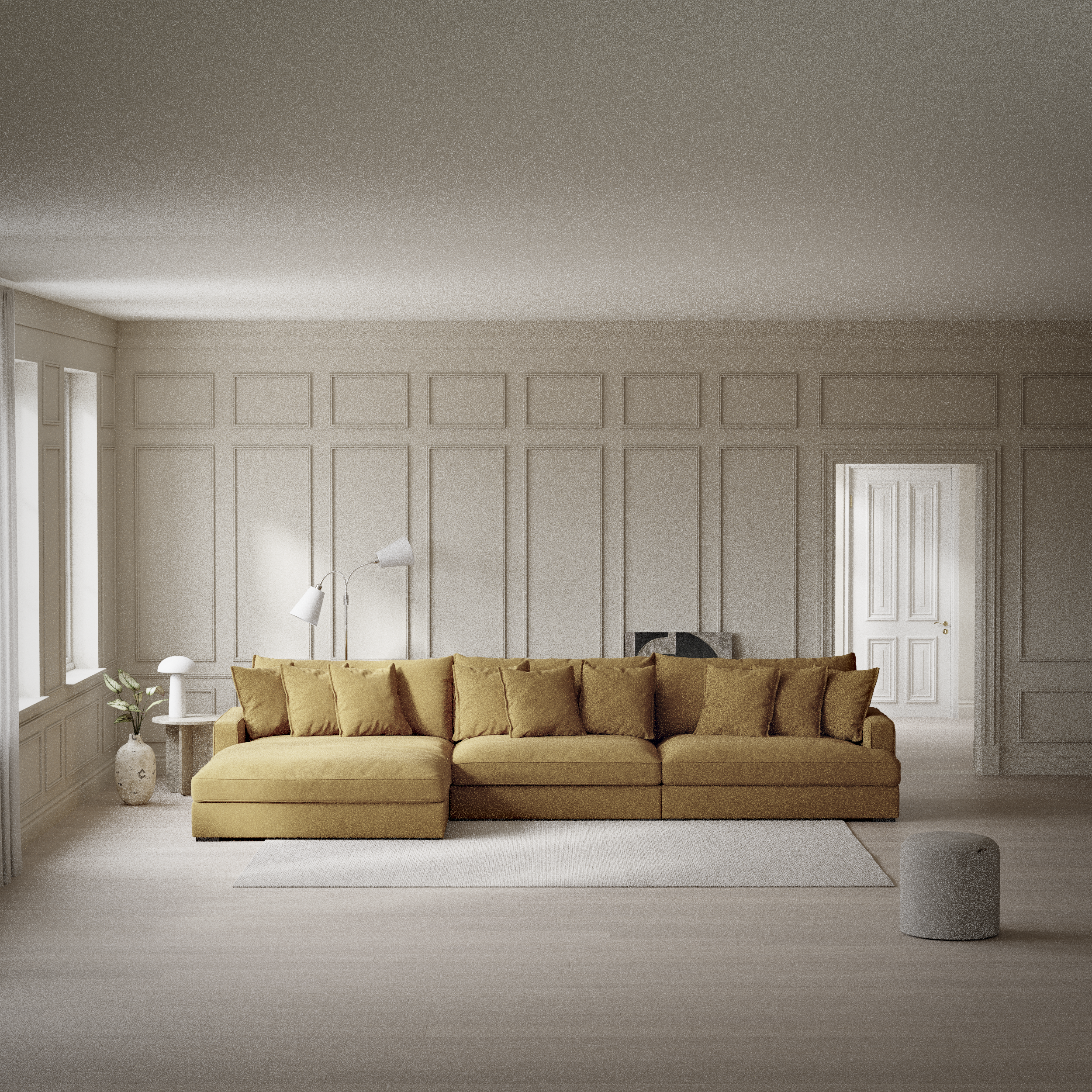 Rossi, 4-sits soffa med schäslong XL vänster