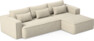 Ide - Bäddsoffa 3-sits med schäslong höger - Beige