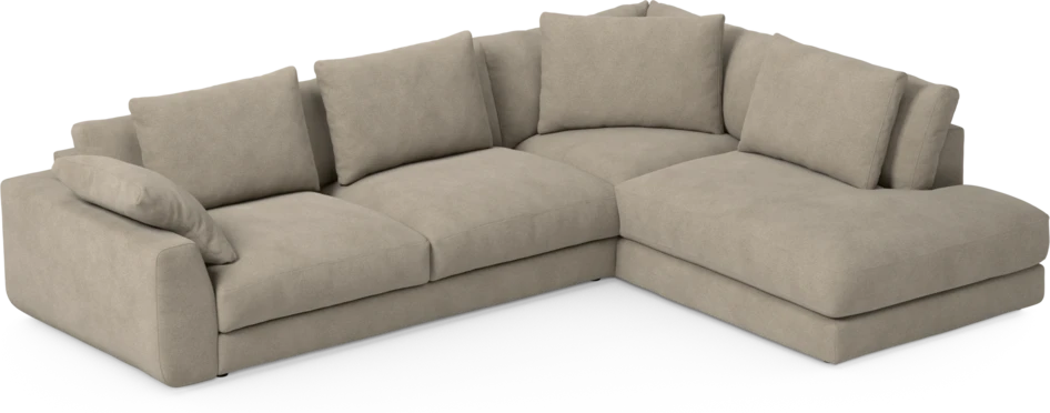 Amie - 3-sits med divan höger - Beige