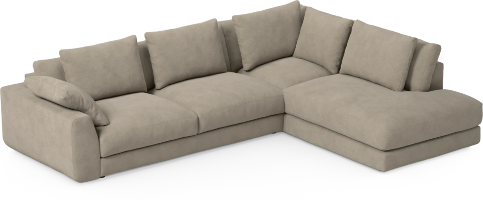 Amie - 3-sits med divan höger - Beige