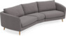 Madison - 3-sits soffa svängd, 90 cm - Grå