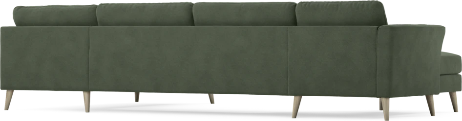 Bridge - 3-sits soffa med schäslong vänster och divan höger - Grön