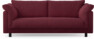 Cherrie - 2,5-sits soffa, hel dyna, fast klädsel - Röd