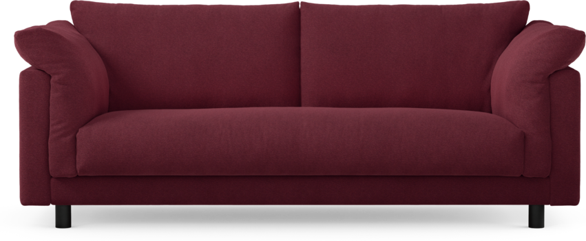 Cherrie - 2,5-sits soffa, hel dyna, fast klädsel - Röd