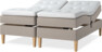 Delux Sense - Ställbar säng, dubbelsäng med bäddmadrass - Beige