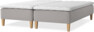 Delux Sense - Ramsäng, dubbelsäng med bäddmadrass - Grå