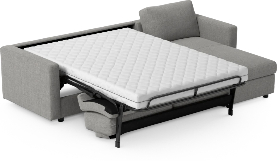 Lindö - Bäddsoffa 2,5-sits med schäslong, vändbar - Grå