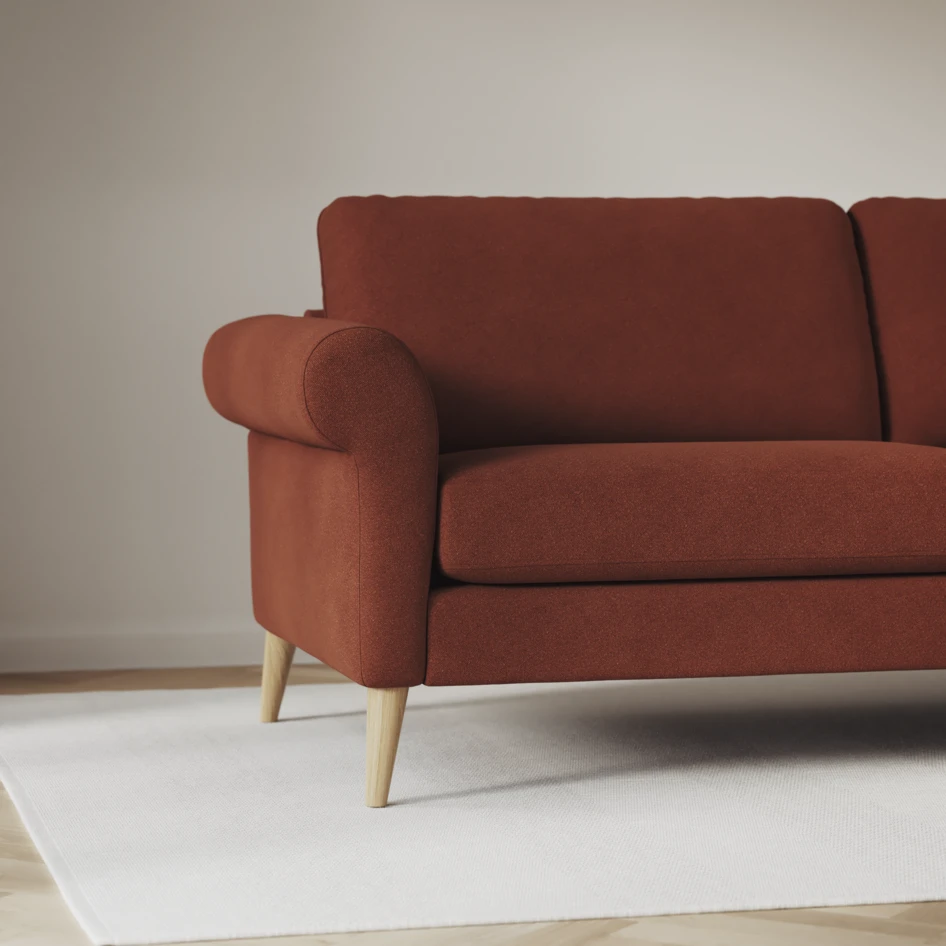 Bridge - 3-sits soffa med divan vänster och schäslong höger - Orange