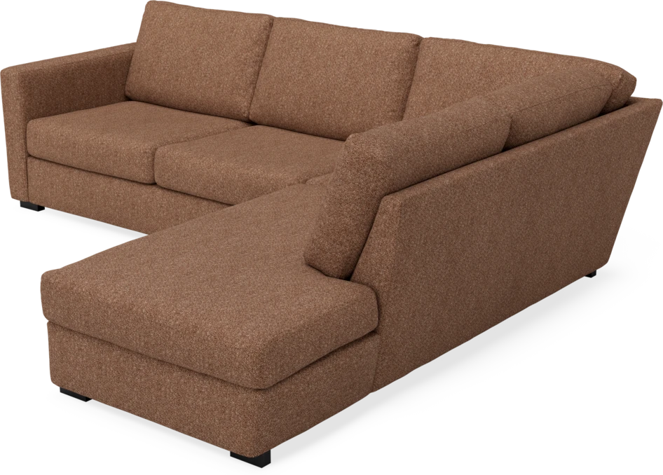 Friday - 2,5-sits soffa med divan höger - Orange